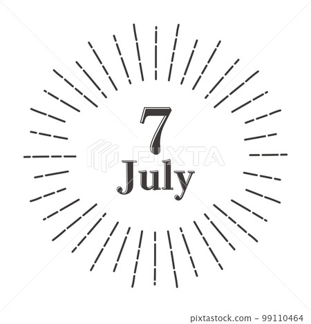 July headline and stylish sun frame design July headline and stylish sun frame design 99110464