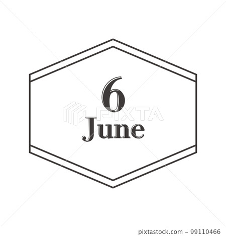 June headline and simple hexagonal frame design June headline and simple hexagonal frame design 99110466