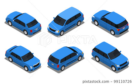 Car Accidents Isometric Set 99110726