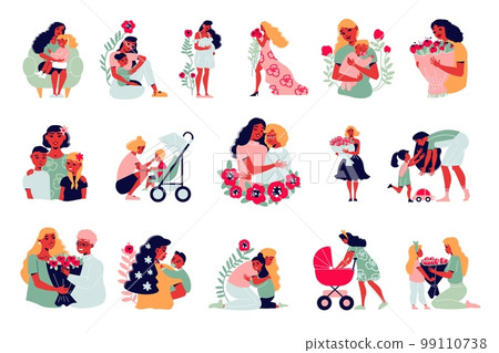 Mothers Day Icons Collection 99110738