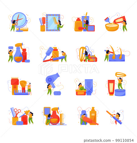 Hair Care Icons Collection Hair Care Icons Collection 99110854