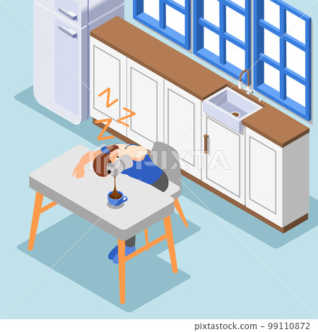 Early Morning Awakening Isometric Background Early Morning Awakening Isometric Background 99110872
