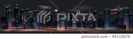Night City Panorama Composition 99110879