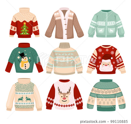 Handmade Christmas Sweaters Set 99110885