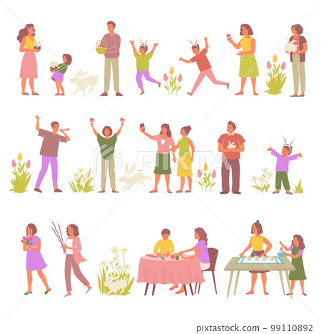 Easter People Icon Set 99110892