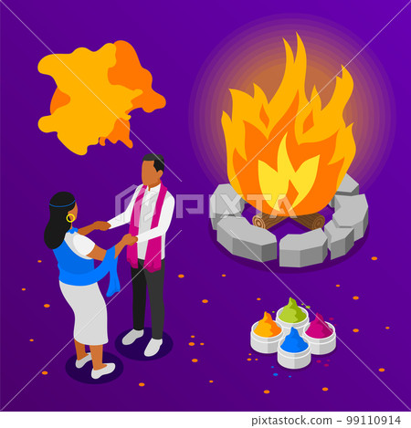 Holi Isometric Violet Background Holi Isometric Violet Background 99110914