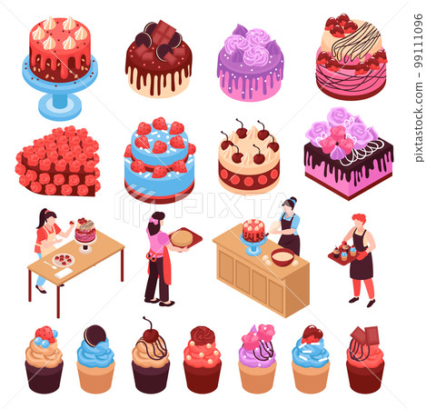 Homemade Dessert Isometric Set 99111096
