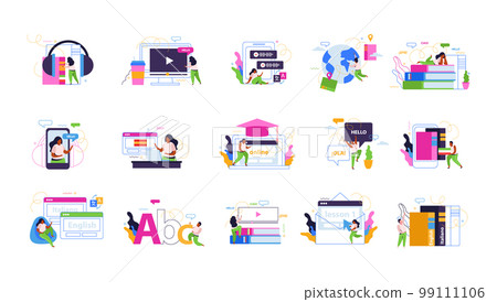Language School Flat Recolor Set Language School Flat Recolor Set 99111106