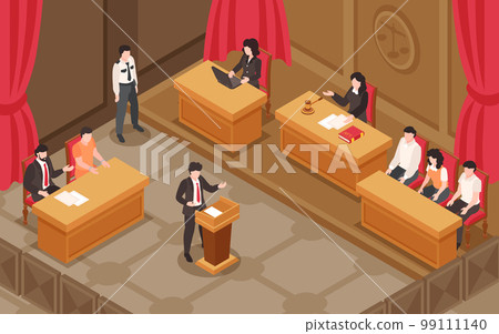 Law And Justice Isometric Illustration Law And Justice Isometric Illustration 99111140