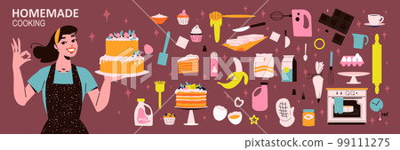Homemade Cooking Big Icon Set 99111275