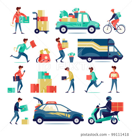 Delivery Icons Set Delivery Icons Set 99111418