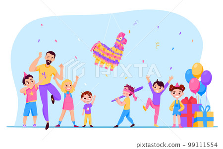 Mexican Pinatas Colored Concept 99111554