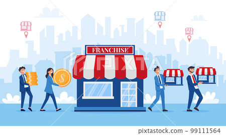 Franchise Business Cityscape Composition Franchise Business Cityscape Composition 99111564