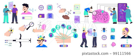 Micro Chip Icon Set 99111566