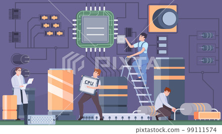 Micro Chips Background Micro Chips Background 99111574