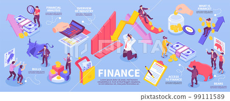 Isometric Finance Infographics 99111589