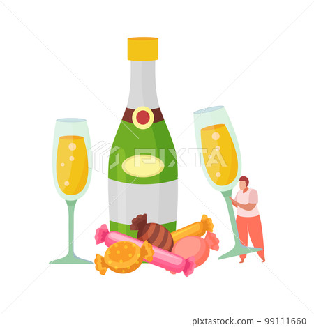 Champagne And Sweets Composition Champagne And Sweets Composition 99111660