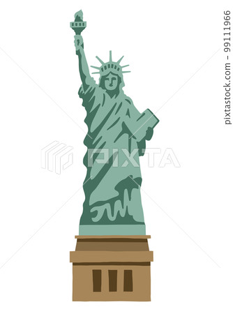 Statue of Liberty hand-drawn simple illustration 99111966