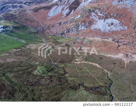 Aerial view of Glencolumbkille in County Donegal, Republic of Irleand Aerial view of Glencolumbkille in County Donegal, Republic of Irleand 99112217