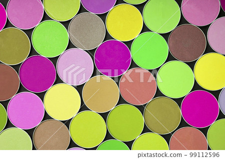 Bright colorful eye shadow palette palette background 99112596