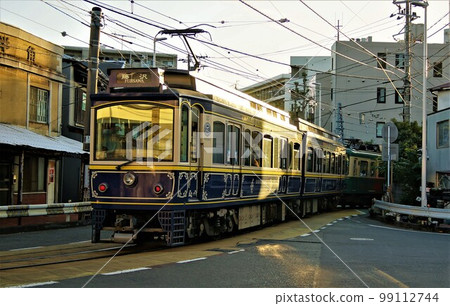 Scenery from Enoshima Electric Railway Between Koshigoe Station and Enoshima Station Enoden 10 series (retro car) Scenery from Enoshima Electric Railway Between Koshigoe Station and Enoshima Station Enoden 10 series (retro car) 99112744