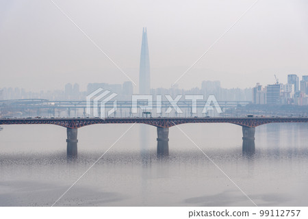 Seoul South Korea capital urban areal cityscape on a smoggy day Seoul South Korea capital urban areal cityscape on a smoggy day 99112757