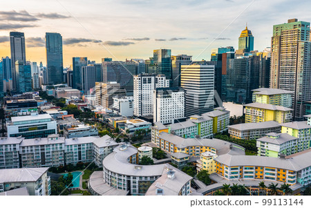 Aerial view of Bonifacio Global City. It is a financial business district in Taguig, Metro Manila, Philippines Aerial view of Bonifacio Global City. It is a financial business district in Taguig, Metro Manila, Philippines 99113144