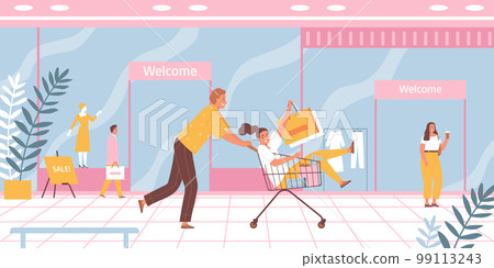 Loving Couple Supermarket Composition 99113243