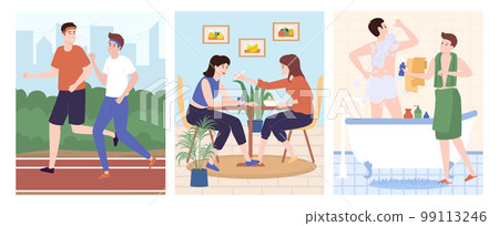 Couple Routine Cards Set 99113246
