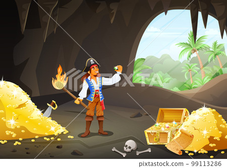 Treasure Island Pirates Cartoon 99113286