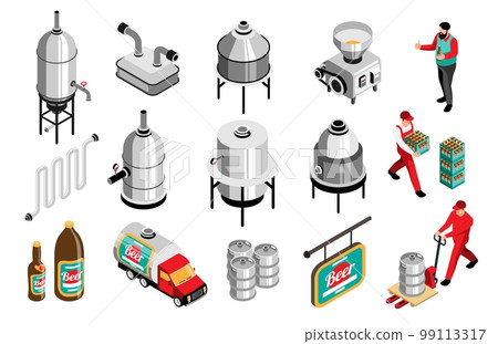 Brewery Isometric Set Brewery Isometric Set 99113317