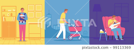Dad Baby Design Concept Dad Baby Design Concept 99113369