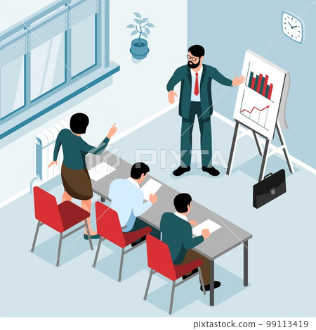 Presentation Isometric Illustration 99113419