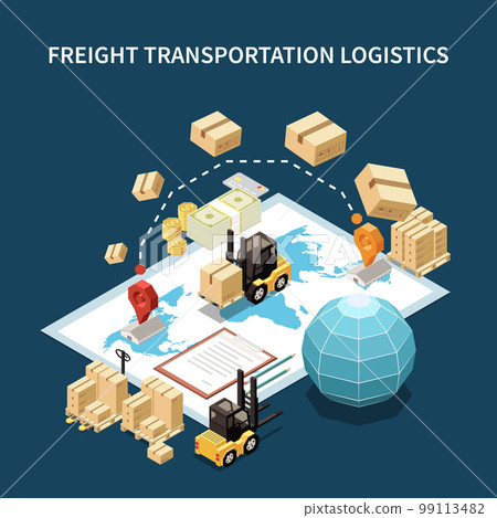 Procurement Management Isometric Composition Procurement Management Isometric Composition 99113482