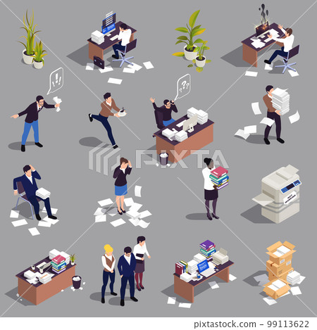 Disorganized Office Work Set Disorganized Office Work Set 99113622