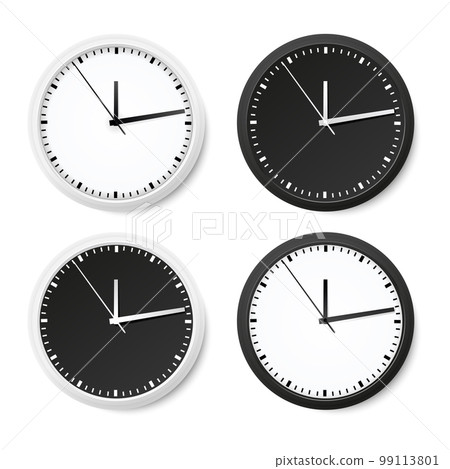Office Clock Realistic Set Office Clock Realistic Set 99113801