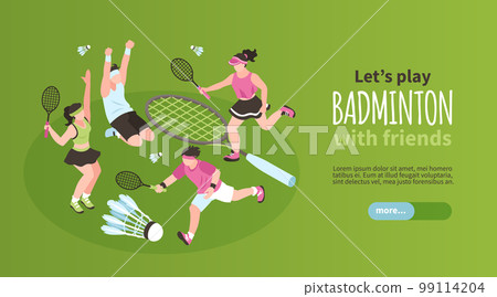 Badminton Friends Horizontal Banner 99114204