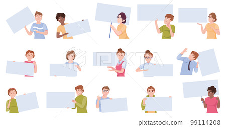 People With Banners Set 99114208