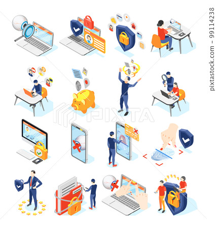 Personal Data Protection Icons 99114238