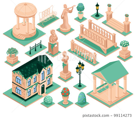 Country House Garden Elements Set 99114273