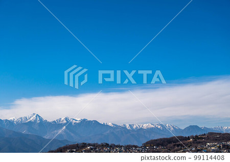 Beautiful Northern Alps in winter Matsumoto City 99114408