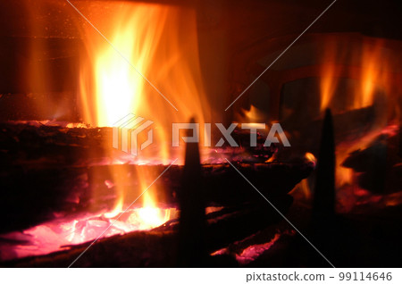 Flame of wood stove Flame of wood stove 99114646
