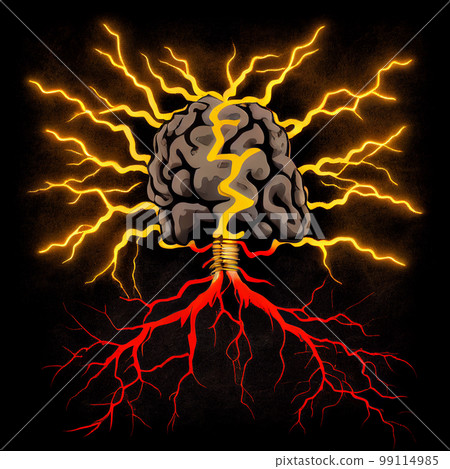 Illustration of Brain power made with Generative AI 99114985