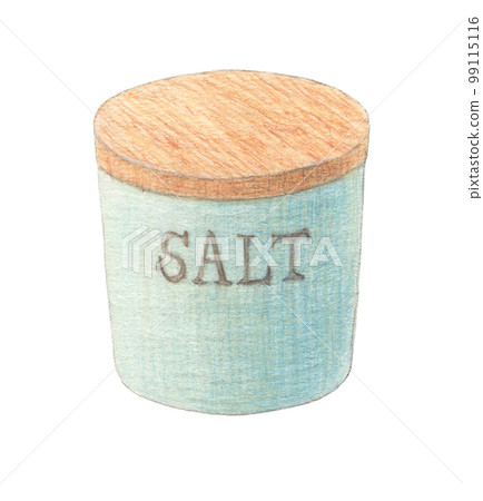 Salt shaker watercolor pencil illustration 99115116