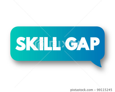 Skills gap is a gap between the skills an employee has and the skills he or she actually needs to perform a job well, text concept message bubble Skills gap is a gap between the skills an employee has and the skills he or she actually needs to perform a job well, text concept message bubble 99115245