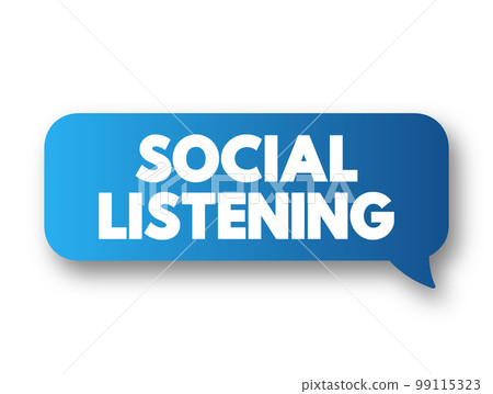 Social Listening - process of understanding the online conversation about a company or brand, text concept message bubble 99115323
