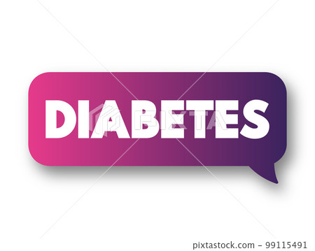 Diabetes - group of metabolic disorders characterized by a high blood sugar level over a prolonged period of time, text concept message bubble Diabetes - group of metabolic disorders characterized by a high blood sugar level over a prolonged period of time, text concept message bubble 99115491