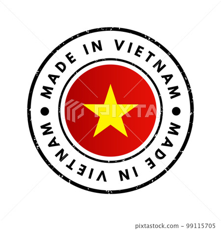 Made in Vietnam text emblem stamp, concept background 99115705
