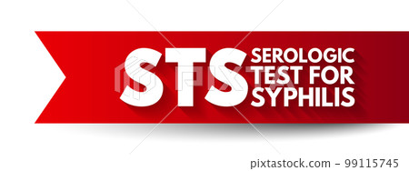STS - Serologic Test for Syphilis acronym, medical concept background 99115745