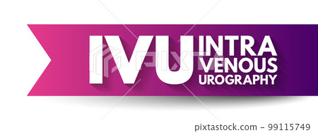 IVU intravenous urography - X-ray exam of your urinary tract, acronym text concept background 99115749